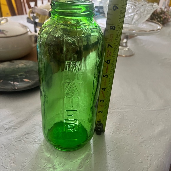 Vintage Owens Illinois Green Refrigerator Juice/water Bottle - no lid - Picture 3 of 4